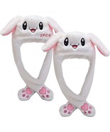 2PCS Cute Bunny Hat with Moving Ears Funny Rabbit Hat Soft Jumping Anima... - £15.59 GBP