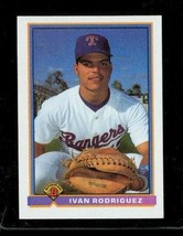 Vintage 1991 Topps Bowman Baseball Trading Card #272 Ivan Rodriguez Rangers - £3.27 GBP