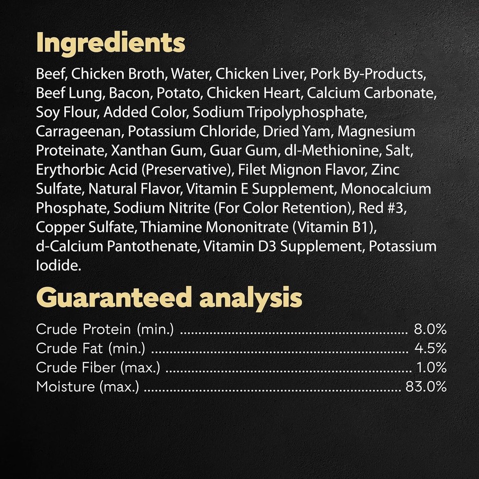Grain-Free Soft Dog Food Loaf & Topper - Filet Mignon Bacon Flavor, 3.5 oz Trays Item image 7