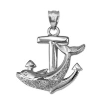 Sterling Silver Mariner Anchor Dolphin Pendant - $29.99