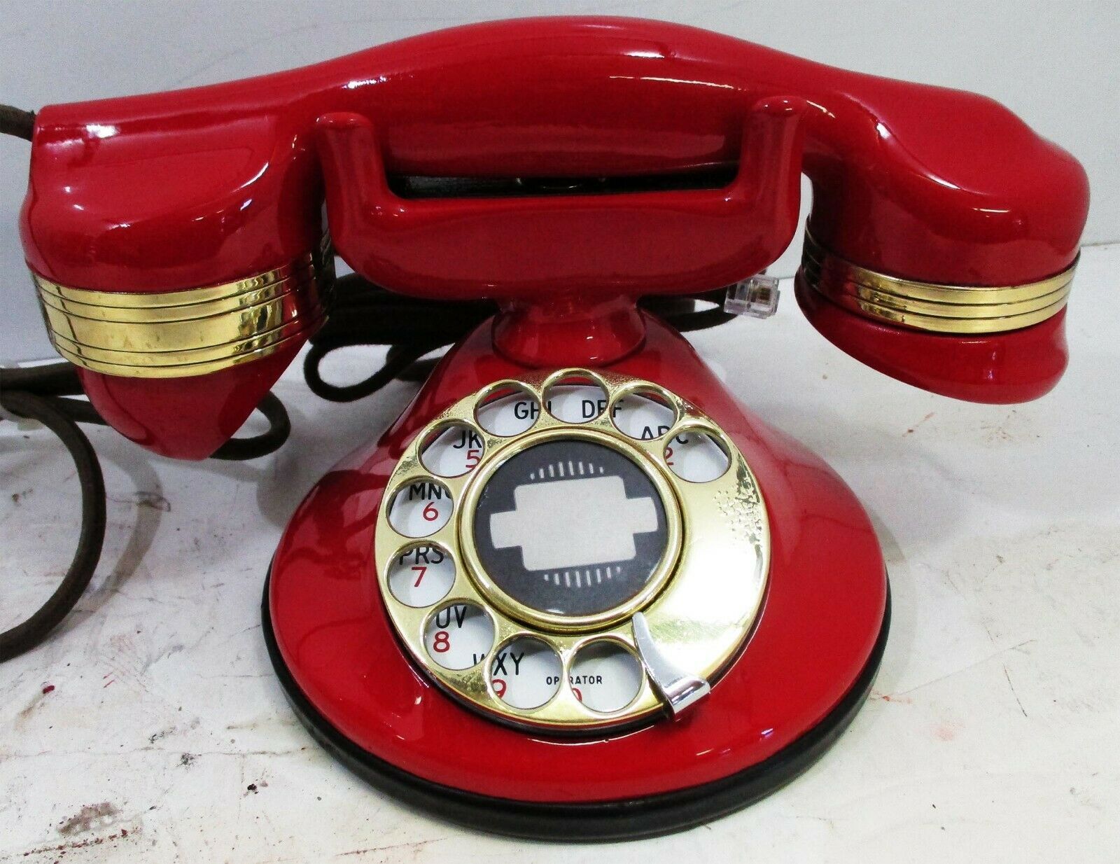 Automatic Electric Round Base Model #40 Circa 1929 Telephone (Red) - $795.00
