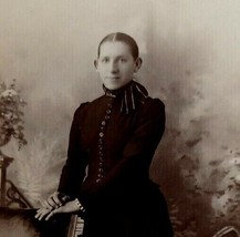 Cabinet Card Photo Named Malinda Agnes Wolfe Russell - Girard Kansas KS Big Ears - £24.49 GBP