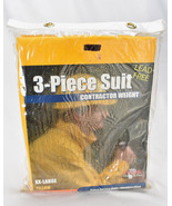 Rain Suit 3 Piece Mid West Contractor Weight Yellow Color Size XXL NOS - $67.68 CAD
