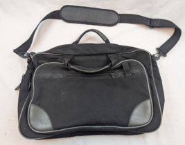 L.L. Bean Canvas w/ Leather Messenger CrossBody Travel Laptop Bag Briefcase - $33.65