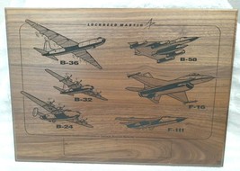 14&quot; by 10&quot; Lockheed Martin Tactical Aircraft Systems Wood Engraved Plaque - £23.55 GBP