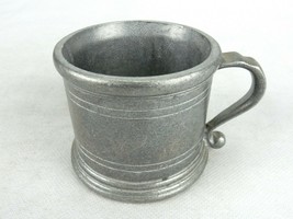 Vintage Heavy Pewter Child/Baby Cup, Half Pint, Miniature Tankard Mug, U... - $19.55