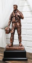 Air Force Airman Aircraft Carrier Fighter Jet Pilot Bronzed Statue With ... - $73.99