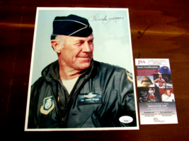 Chuck Yeager Speed Of Sound Ace Pilot Signed Auto Color 8X10 Agfa Photo Jsa - £316.53 GBP