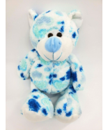 14&quot; Kellytoy Bear Blue White Hearts Valentines Day Plush Stuffed Toy B15 - $23.07 CAD