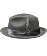 Bruno Capelo Hat Australian Wool Crushable Fedora Giovani UN118 Steel Gray - $65.85