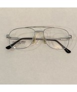 VTG 80s Aviator Silver Double Bridged Stainless Steel Eye Glass Frames 5... - $634.65 MXN