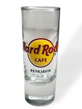 Hard Rock Cafe Reykjavik Collector Shot Glass 4" Tall Clear Souvenir Bar... - $24.72