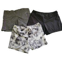 Women&#39;s large 3 pair shorts, black, gray - £11.21 GBP