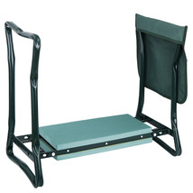 Folding Kneeler Garden Kneeling Bench Soft Eva Pad Seat With Stool Pouch Outdoor - £42.35 GBP