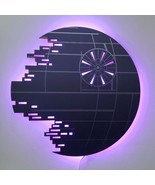 Star Wars LED wall lamp. LED night light remote control lamp Death Star 2 - £51.46 GBP