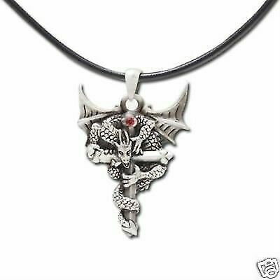 NEW MYSTICA ACCESSORY PERCHING DRAGON CROSS NECKLACE - $12.99