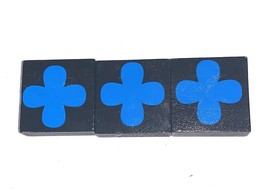 Qwirkle Replacement OEM 3 Blue Clover Tiles Complete Set - $8.81