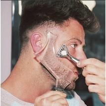 Men&#39;s Beard Shaping Template Guide Tool, Beard Shaving Outliner Stencil - £9.58 GBP