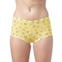 No Boundaries Women&#39;s Cotton Boyshort Panties Size MEDIUM Yellow Ditsy Floral - £8.78 GBP