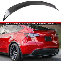 For Tesla Model Y 2020-2023 V Style Real Carbon Fiber Trunk Lid Spoiler Wing - £148.00 GBP