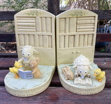 Dayspring Really Woolly Bookends The Lord Bless You Nursery Baby Decor V... - $24.75