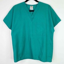 Uniform Advantage UA Scrubs Solid Green Scrub Top Shirt Size XS - $6.92