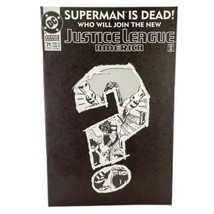 Justice League America 71 Feb 1993 Death Superman Black White Outer Cover - £7.47 GBP