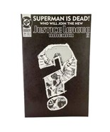Justice League America 71 Feb 1993 Death Superman Black White Outer Cover - £7.44 GBP