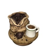 Yankee Candle Jar Topper Fits Medium Jars Coffee Theme Beans And Brew - $9.85