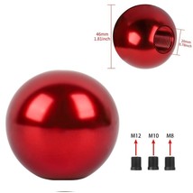 Universal JDM Aluminum Red Round Ball Manual Gear Stick Shift Knob Shifter - £10.27 GBP