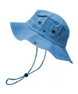 Summer 100% Cotton Bucket Hat Fishing Camping Boonie Sun Wide Brim Cap B... - $21.99