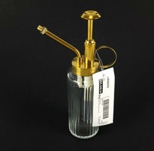 Ikea Gradvis Clear / Gold Glass Plant Mister Spray Bottle 8" Spritzer 005.046.04 - $26.71