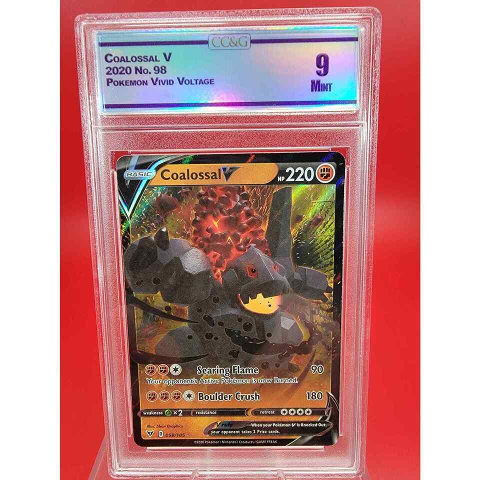 2020 Pokémon SWSH Vivid Voltage Coalossal V Ultra Rare 098/185 #098 CCG 9 - $24.77