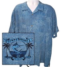 Tommy Bahama TB93 The Island Silk Camp Shirt Mens XXL Blue Marlin Hawaiian  - £54.91 GBP