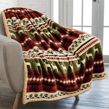 PAVILIA Premium Christmas Blanket Sherpa Fleece Throw| Plush Christmas - £32.06 GBP