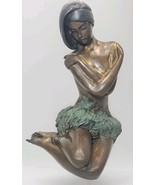 Bronze Female Grass Skirt  Art Nouveau Patina Large Unsigned  - €556,27 EUR
