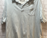 Tommy Bahama RELAX FLAWED blue white striped polo shirt XXL cotton soft - $9.89