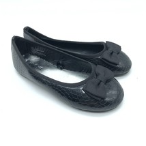 Rugged Bear Girls Ballet Flats Slip On Faux Leather Bow Black Size 12 - £7.69 GBP