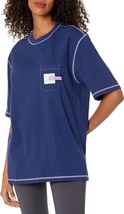 Adidas Sport Statement Boyfriend Pocket T-Shirt Womens S Dark Blue Cotton NEW - £19.39 GBP