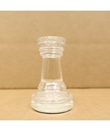 Replacement Chess Piece Clear Glass Rook 1 1/8in Base 1 3/4in Tall Velve... - £5.05 GBP