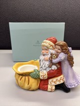 Vintage Partylite Ceramic “Jolly Santa” Santa and Girl Tea Light (Holder Only) - £11.16 GBP