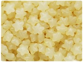 BeadTin Beige Translucent 10mm Star Plastic Craft Beads (125pcs) - $2.39
