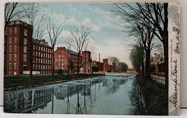 Lewistown Maine Canal and Mill 1905 to Portland Maine UDB Postcard F3 - £6.36 GBP