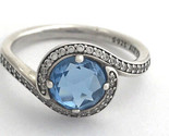Authentic PANDORA Radiant Embellishments Blue Crystal Ring 190968NBS-50,... - $56.99