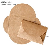 20pcs Vintage Kraft Mini Envelopes 9x6cm for Party Favor cards Wedding Invitatio - £117.37 GBP