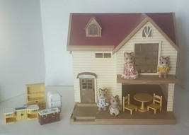 Calico Critters Red Roof Larchwood House Lodge Kitchen Furniture Cat Family - £129.72 GBP