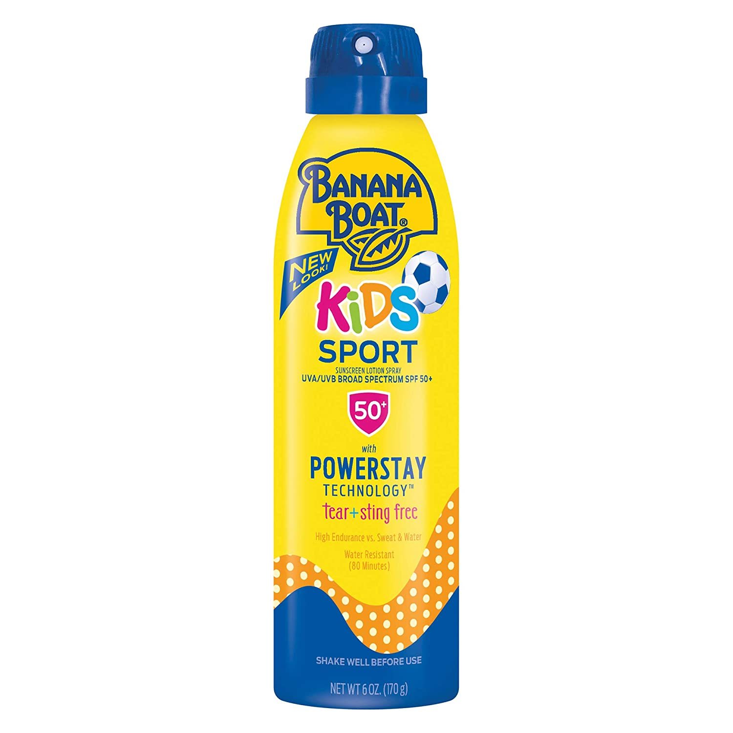 New TeBanana Boat Kids Sport Tear-Free Sunscreen Spray, Kids Sport SPF 50 - 6ozp