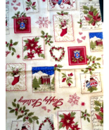 Fabric Red Rooster &quot;Home for the Holidays&quot; 5 Piece Sampler Country Color... - $6.97 CAD