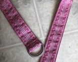 ✨️LL Bean 14 Petite  Women’s D-Ring Belt Woven Canvas Pink Polka Dot - £16.89 GBP