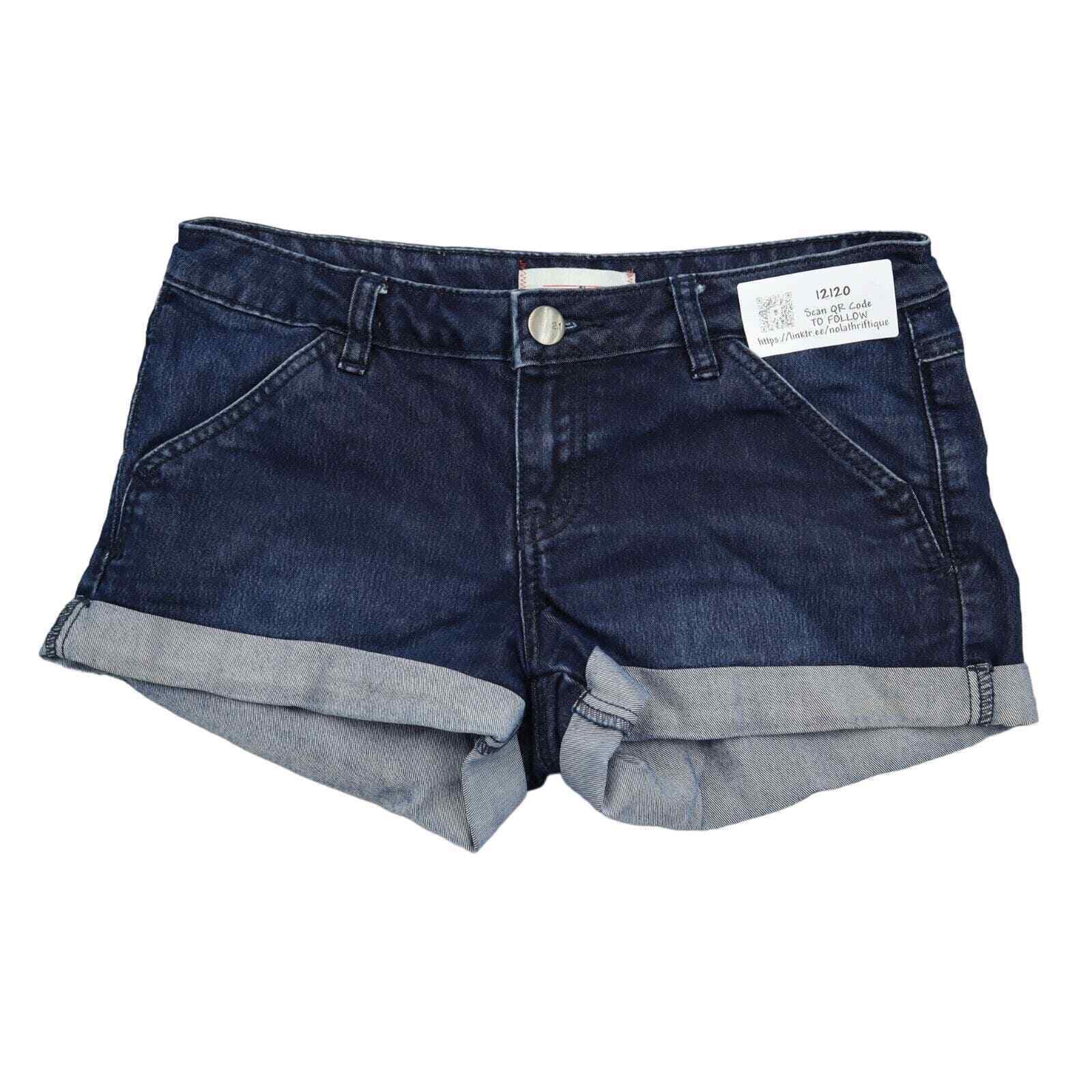 Primary image for 21 Denim Shorts Womens 26 Blue Denim Stretchable Low Rise Casual Hot Pants